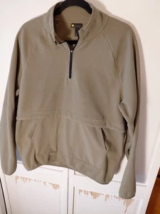 Zella "open range" half zip fleece pullover Olive sweater Large - Picture 1 of 6