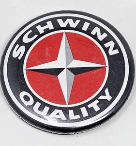 Vintage Schwinn Qualität Pinback Button - Fahrrad Werbung Logo Abzeichen (2") - Bild 1 von 5