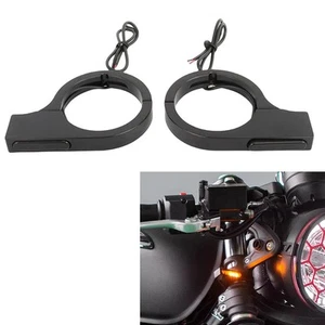 Motorcycle Suspension Fork Aluminium Clear Amber Light Indicator Lights 12V 1.2W - Picture 1 of 9