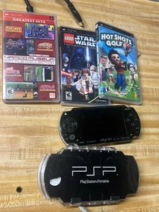 Black PSP 1000 With 3 Games - Parts - No Battery Or Charger - Picture 1 of 12