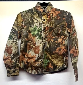 Vintage Liberty Camouflage Langarm Button Down Hemd Youth Medium  - Bild 1 von 5