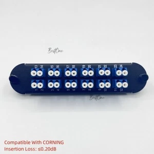 CCH Fiber Panel 12 LC duplex SM Adapters Compatible Corning CCH-01U CCH-CP24-A9 - Picture 1 of 8