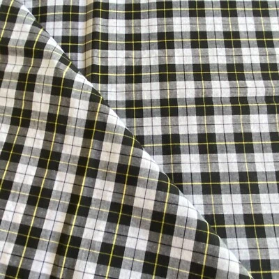 Tela de camisas de polialgodón blanco negro de 1,3 años Foto 1 de 4