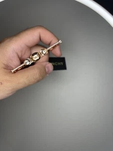 Givenchy Crystal Thin Bangle Bracelet | DARK PINK | Gold & Silver-Tone Mixed Met - Picture 1 of 8