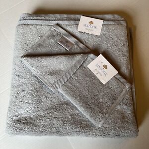 Matouk Milagro (1) Bath Towel 30"x60" Pool +(1) Wash Cloth 12"X12" 💖
