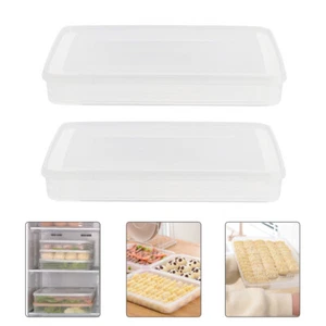 2 Pcs Quick Dumpling Box Freezable Container Case for Freezer - Picture 1 of 12