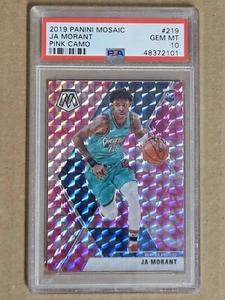2019-20 Panini Mosaic Pink Camo 219 Ja Morant PSA 10 - Picture 1 of 2