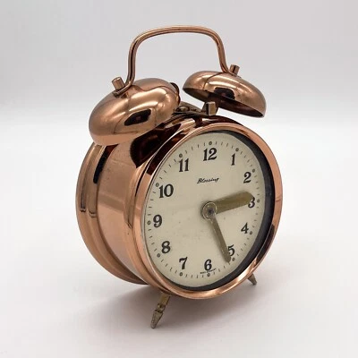 Vintage Blessing Doppelglockenwecker Wecker West Germany Vintage Kupfer UR2 - Bild 1 von 4