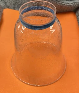 4 Glass Replacements for Bathroom/Fan/Vanity Light Shade Clear With Sm Bubbles - Picture 1 of 10