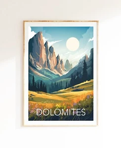 Dolomites Italian Alps Poster Premium Quality Choose your Size - Picture 1 of 3