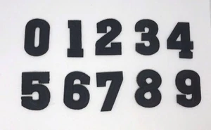 Set of 10 Self- Number 0-9 patch iron on and sew on 1x1.5 inches - Picture 1 of 1