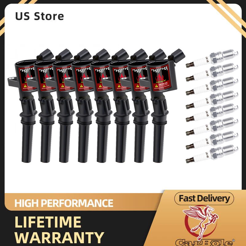8x Bobina de encendido y 8x Bujía para Ford 1998-2011 Ford Crown Victoria 4,6 L V8 Foto 1 de 4