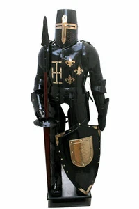 Medieval Black Full Body Armor Knight Suit of Armor Combat Full Body Suit Armor - Picture 1 of 5