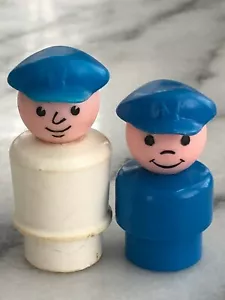 Vintage Fisher Price Little People Airport Worker Pilot Men - Picture 1 of 1
