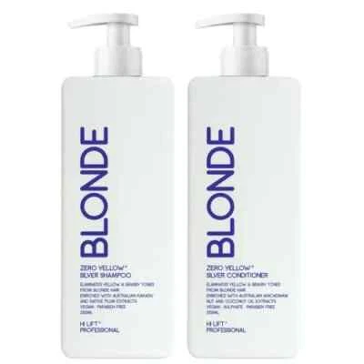 Hi Lift True Blonde Zero Yellow Silver Shampoo & Conditioner 350ml Blonde Toner - Image 1 of 4