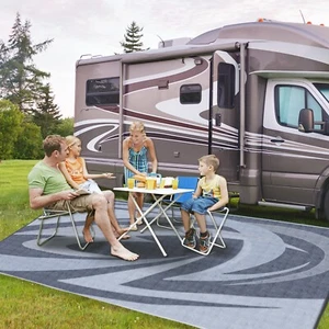 EEZ RV Products 9'x18'FT Heavy Duty Reversible/Durable Outdoor Patio/RVing Mats - Picture 1 of 53