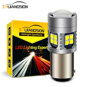 2pcs BA15D Bianco 6V 12V Caravan Camper Camper Barca Marina Lampadina LED Baionetta - Foto 1 di 8