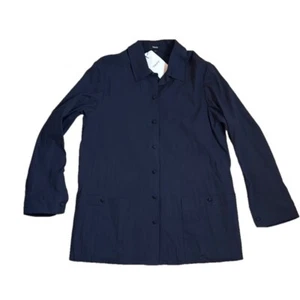 Theory Medium Shirt Jacket Linen Blend Deep Navy NWT MSRP $395 - Picture 1 of 8
