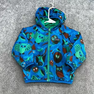 Patagonia Jacket Toddler 12M Blue Green Owls AOP Pocket Reversible Puffer Coat - Picture 1 of 18