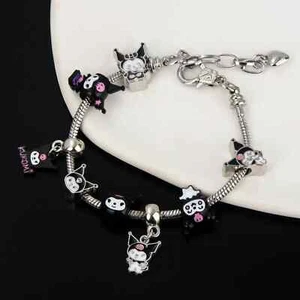 Cute Kuromi Anime Kitty Charm Bracelet Adjustable from kids to women - Picture 1 of 3