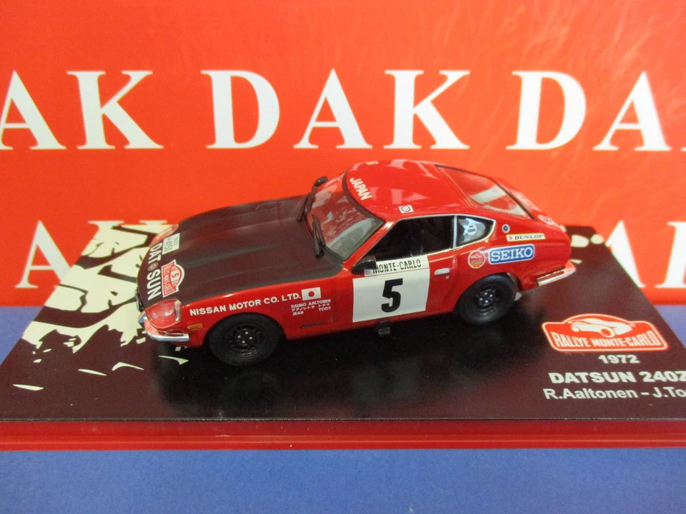 Die cast 1/43 Modellino Auto Datsun 240Z Rally Monte Carlo 1972 R. Aaltonen - Immagine 1 di 4