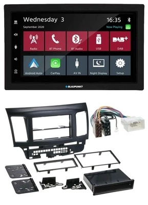 Blaupunkt DAB Bluetooth USB MP3 2DIN Autoradio für Mitsubishi EVO Lancer ab 08 - Bild 1 von 4