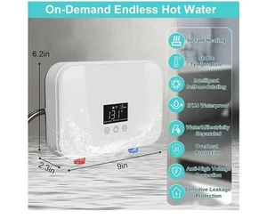 Compact Instant Hot Water Heater 110V with Touch Control and Overheat Protection - Picture 1 of 12