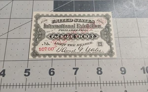 1876 Filadelfia Esposizione Internazionale Biglietto Centenario 10760 - Foto 1 di 2