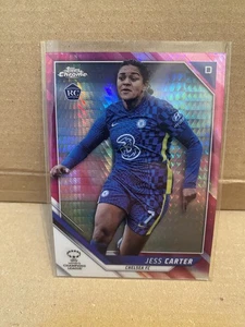 Jess Carter Rookie Parallel /150 Chelsea - 2022 Topps Chrome Women UCL - Picture 1 of 2