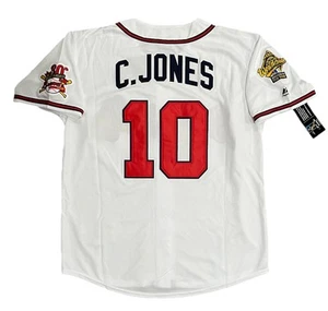 Chipper Jones Atlanta Braves 1995 World Series Home White Jersey Men's Large - Picture 1 of 4