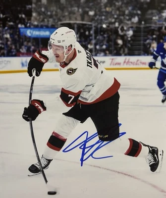¡Foto 8x10 firmada por Brady TKACHUK! Ottawa SENATORS - ¡EQUIPO DE ESTADOS UNIDOS! Con certificado de autenticidad Foto 1 de 2