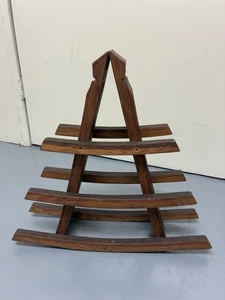 Vintage Holz Pyramide Weinregal Rustikal Holz Flaschenhalter Landhaus Deko - Bild 1 von 11