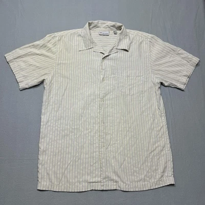 Camisa De Colección Rip Curl Rayas L Manga Corta Camisa Abotonada Modal Skate Surf Foto 1 de 4