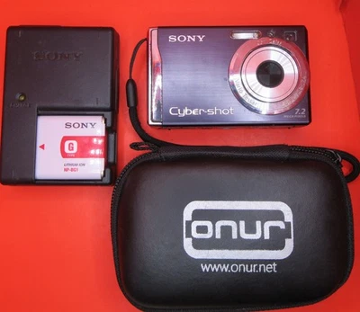 Sony Cyber-Shot DSC-W80 7.2MP Compact Digital Camera - Black Tested - Image 1 of 4