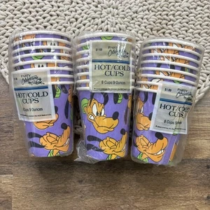 Vintage Disney Goofy Party Cups LOT 24 Hot Cold Cups 9 oz Gibson (8 Pack X 3) - Picture 1 of 4