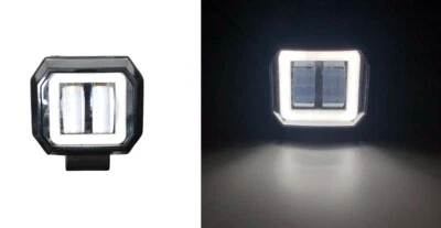 2x 12V 24V LED DRL Blanco Trabajo Luz Faros para SUV Camión 4x4 Bull Barra Techo - Imagen 1 de 4