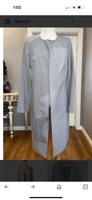 Abrigo ligero de gamuza sintética y cuero talla 10 Calvin Klein nuevo con etiquetas $159 Foto 1 de 4