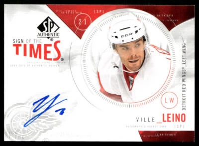 2009-10 SP Authentic #ST-VL Ville Leino Sign of the Times Red Wings - Image 1 of 2