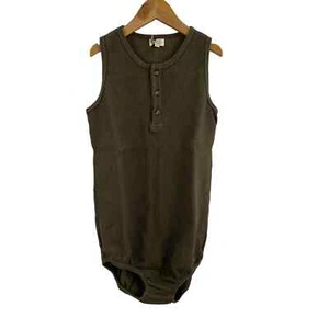 The Simple Folk Seeker Romper Organic Cotton Olive Size 7/8 Year New - Picture 1 of 4