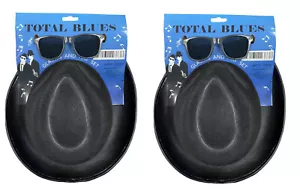 2 X Blues Brothers Hut & Gläser Satz Sonnenbrille Kostüm Gangster Kostüm - Bild 1 von 7