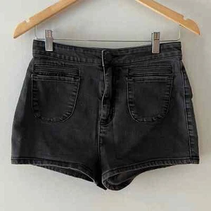 Pantaloncini denim BDG UO vita alta nero grigio taglia 28 - Foto 1 di 10