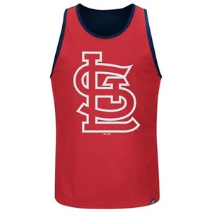 Majestic Men's St. Louis Cardinals All Last Season Tank Top-Red/Navy, Medium - Picture 1 of 8