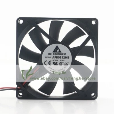 Delta AFB0812HB DC12V 0.20A 1.68W 8010 80x80x10 2Wire Axial Original Cooling Fan - Image 1 of 4