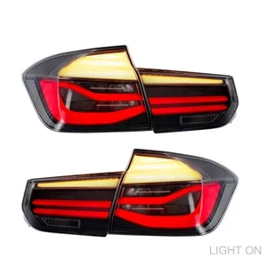 Clear Black Tail Light For BMW 3 Series F30 2012-2015 Sequential Indicator LED - Picture 1 of 9