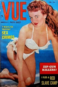 Vue Magazine February 1953 Anita Ekberg Conrad Hilton Auto Racing - Picture 1 of 6