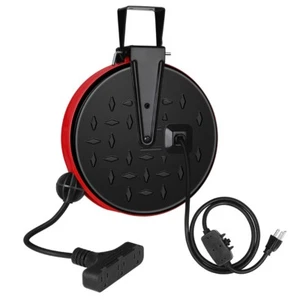 DEWENWILS 30 Ft Retractable Extension Cord Reel, Ceiling Wall Mount 16/3 Gauge - Picture 1 of 8