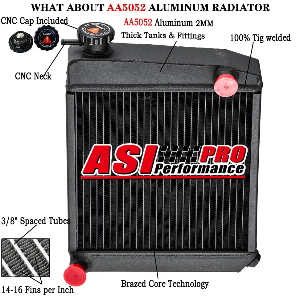 2 Row Radiator for Austin Mini/ Mini Cooper 850 0.8L 1.0L 1.3L L4 1961-1969 Foto 1 de 4