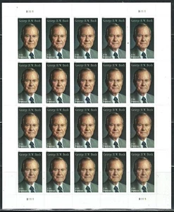 Como nuevo George H.W. de Estados Unidos Panel Bush de 20 estampillas Forever Scott # 5393 (MNH) - Imagen 1 de 1