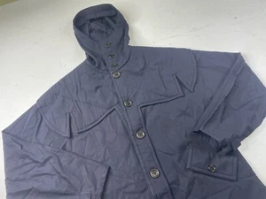 Vintage Yohji Yamamoto Women’s Medium 100% Wool Coat Jacket Layered Hood Boxy - Picture 1 of 14