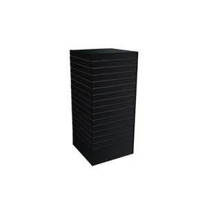 24" x 24" x 54" Black Slatwall Tower Unit Retail Store Display Fixture - Picture 1 of 2